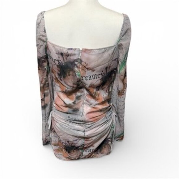 PLT NWT Stone Printed Chiffon Cut Out Shift Dress Size 12 - Picture 6 of 12